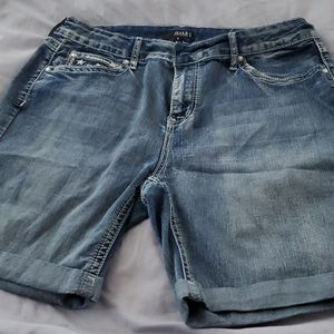 Women's denim Bermuda shorts